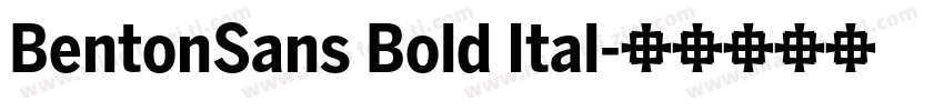 BentonSans Bold Ital字体转换
